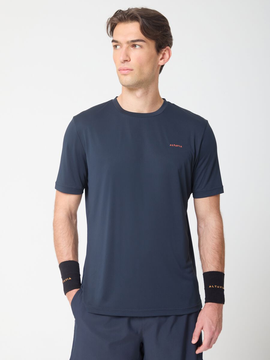 Technical fabric T-shirt with contrasting edges ALTAVIA COURT_1