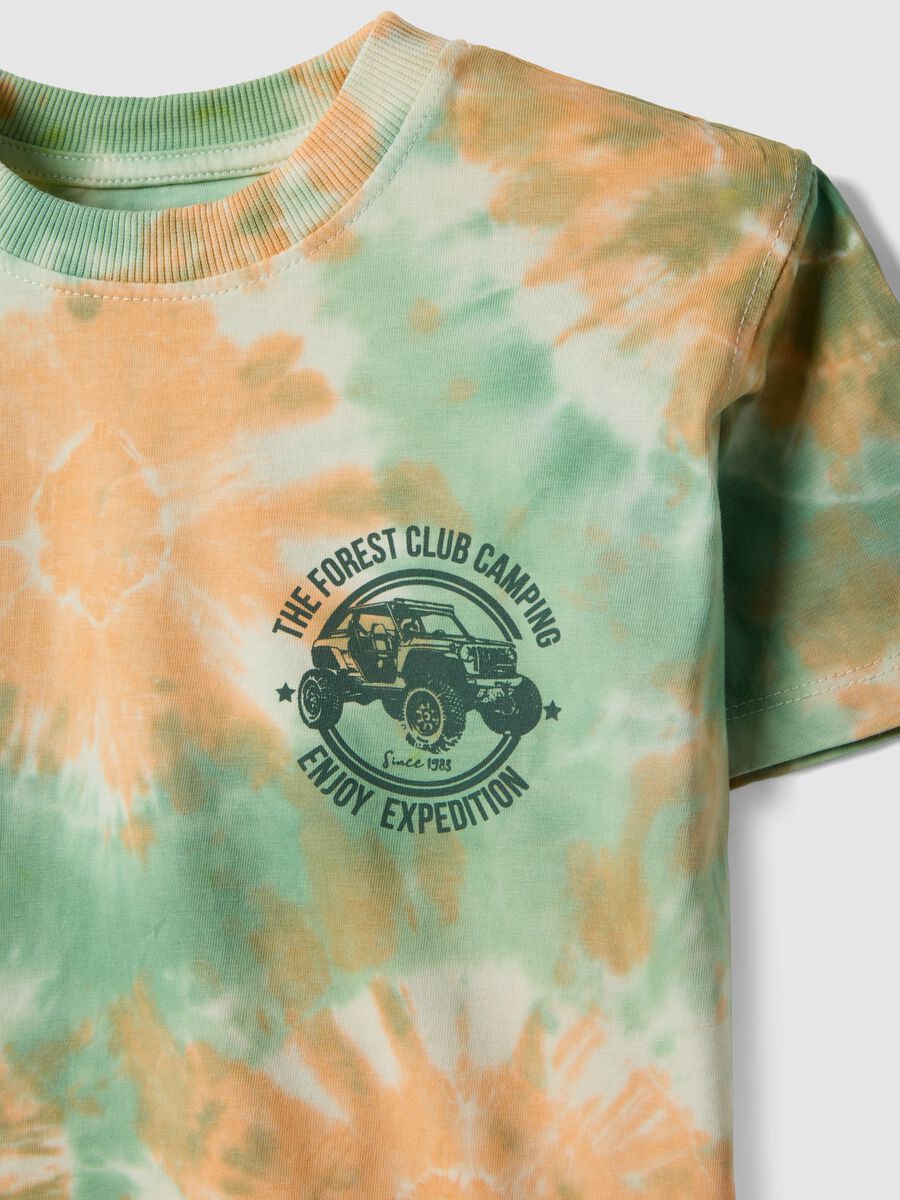 Kids' Multicolour Pure Cotton Tie-Dye T-shirt, Regular Fit_2