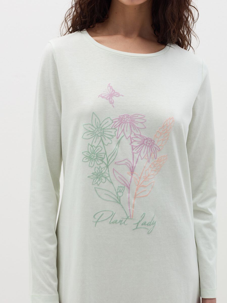 Cotton nightshirt with "Plant Lady” print_3