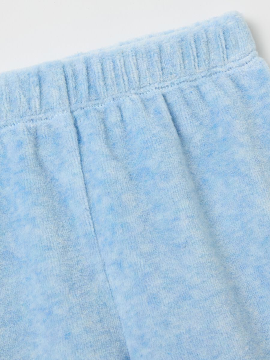 T-shirt and baby leggings set in velour with embroidery_3
