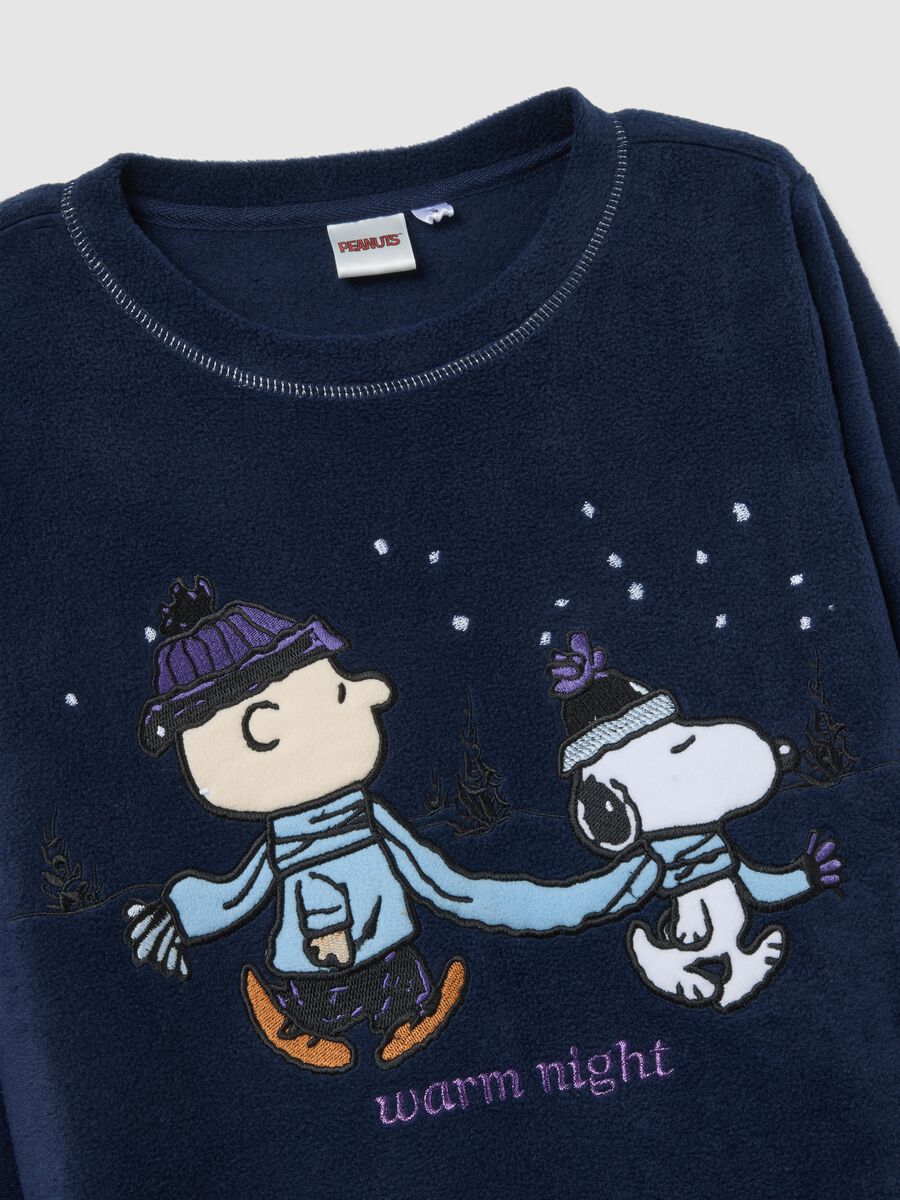 Multicoloured check regular fit pyjamas with Peanuts print_1