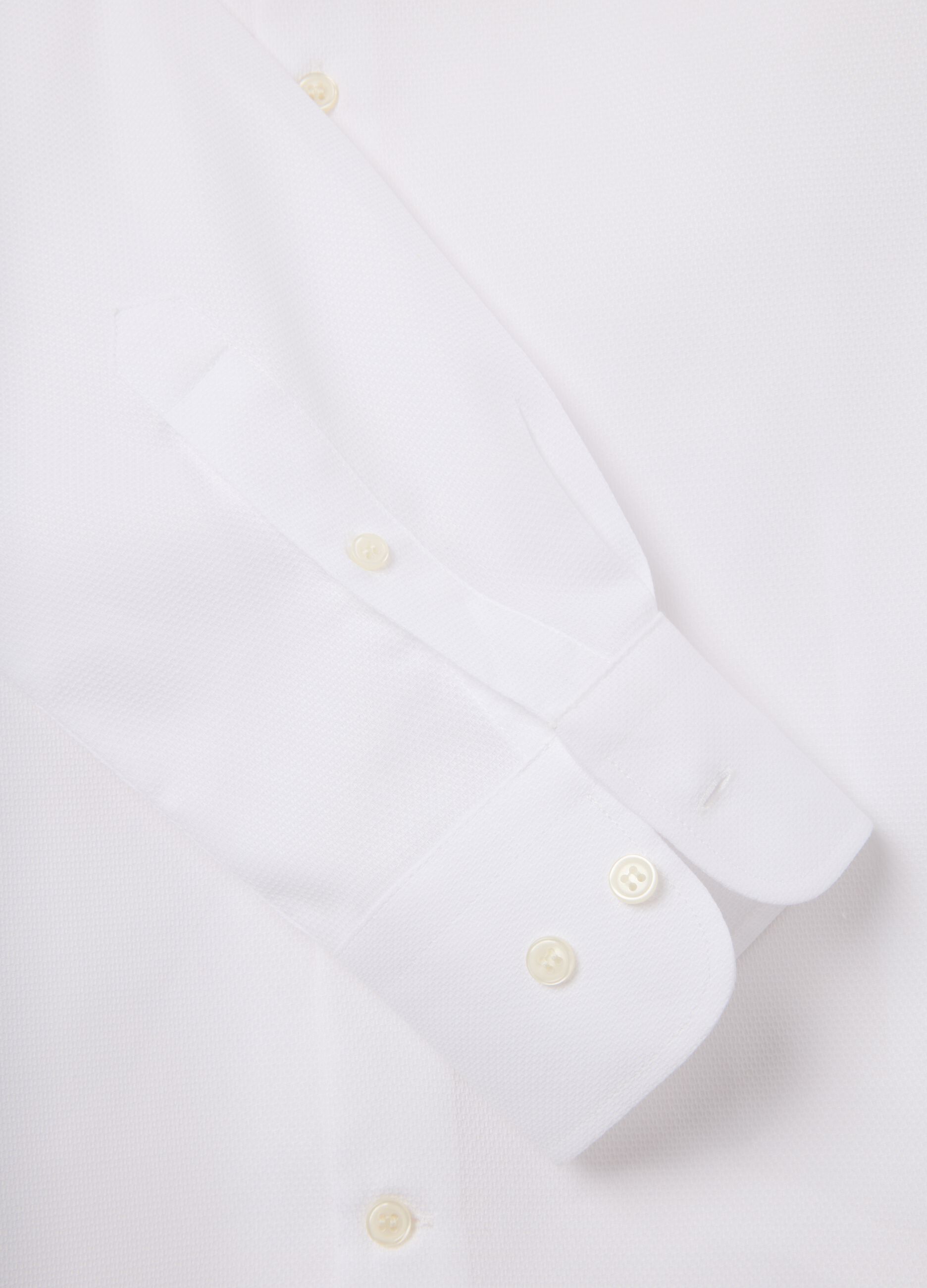 Camicia da uomo in puro cotone bianca slim fit
