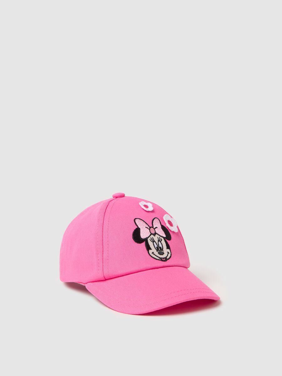 Pink baseball cap with Minnie Mouse embroidery_0