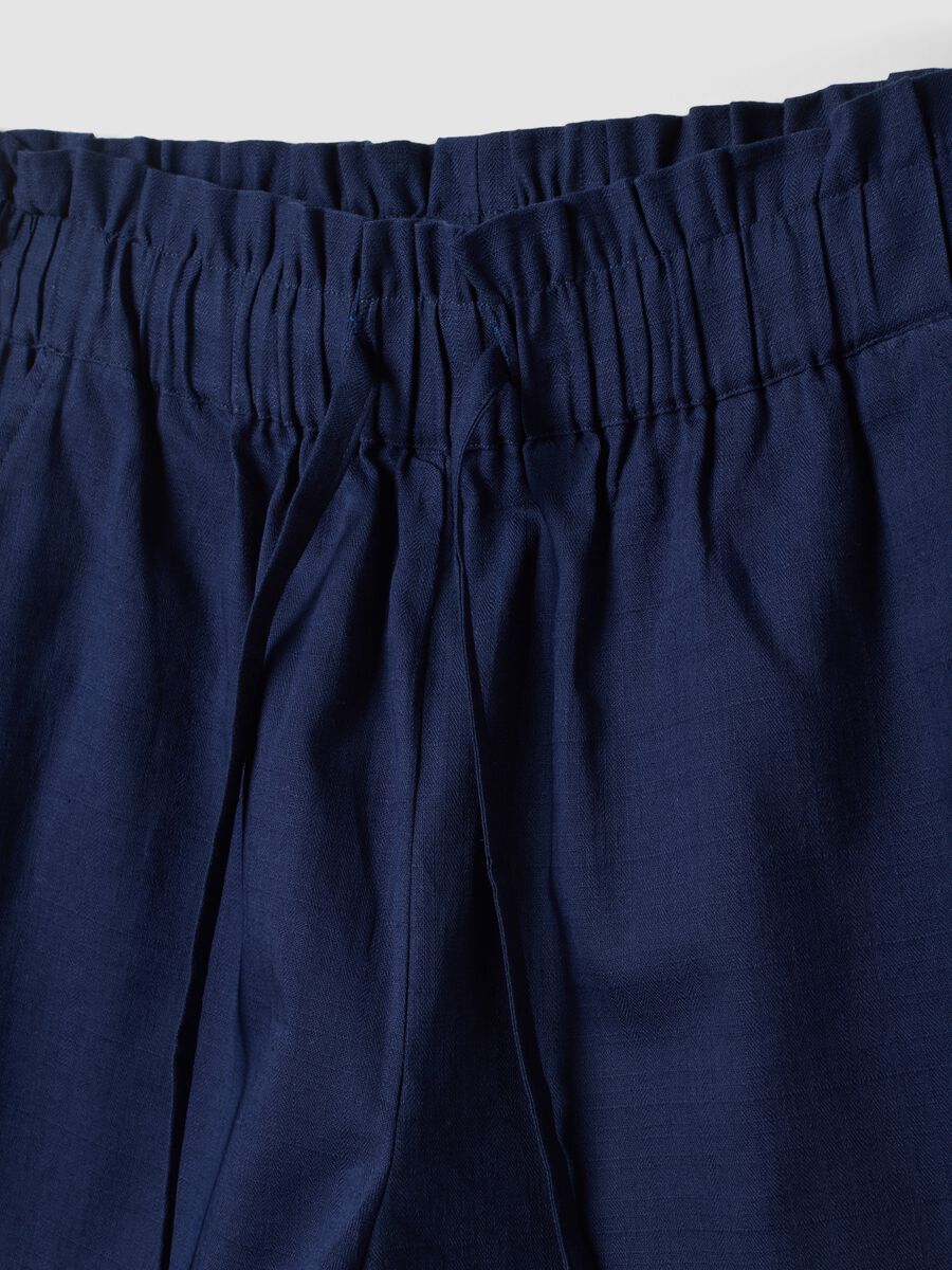 Shorts blu in puro cotone_5