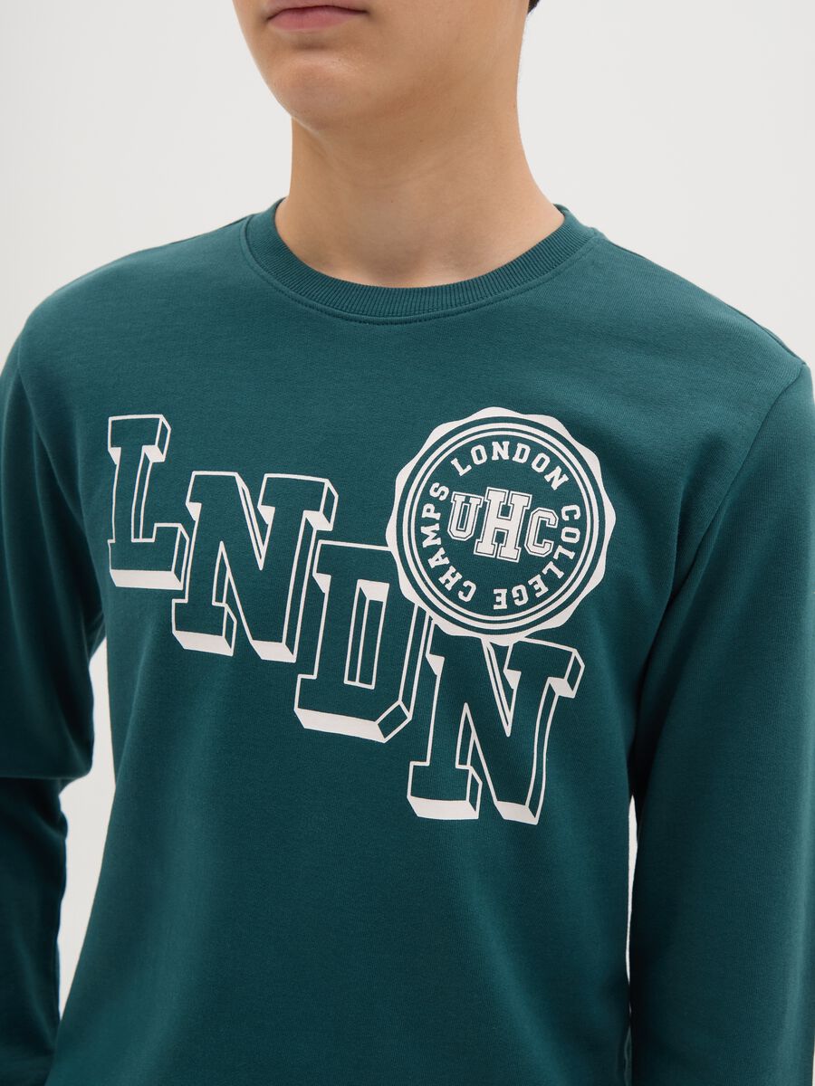 French terry sweatshirt with lettering print_1