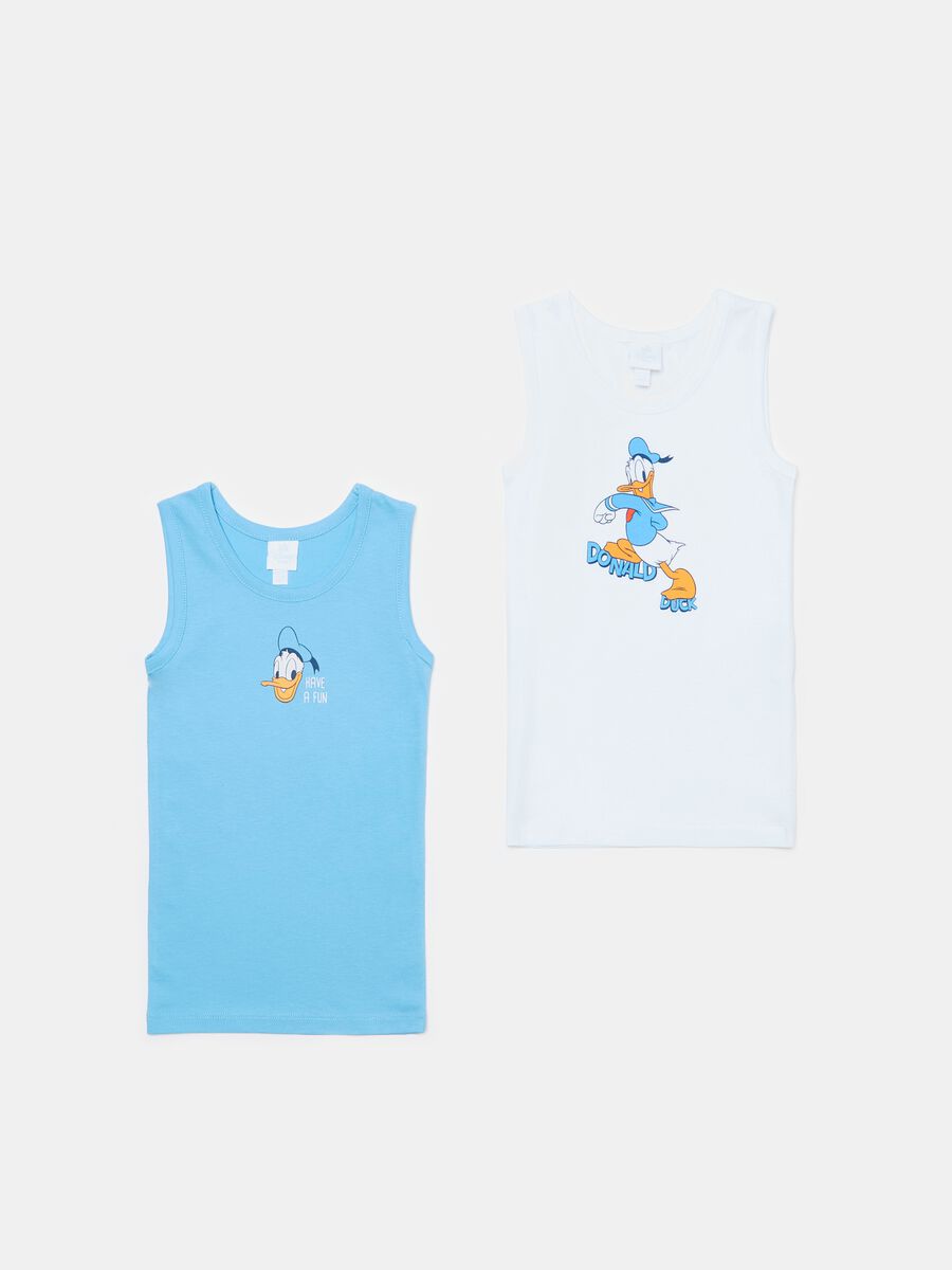 Two-pack Donald Duck 90 racerback vests in organic cotton_0