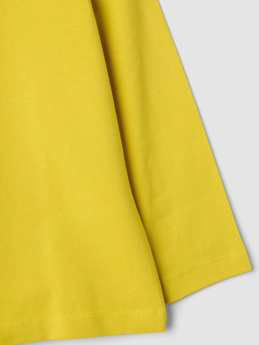 Yellow long-sleeve organic cotton T-shirt_3