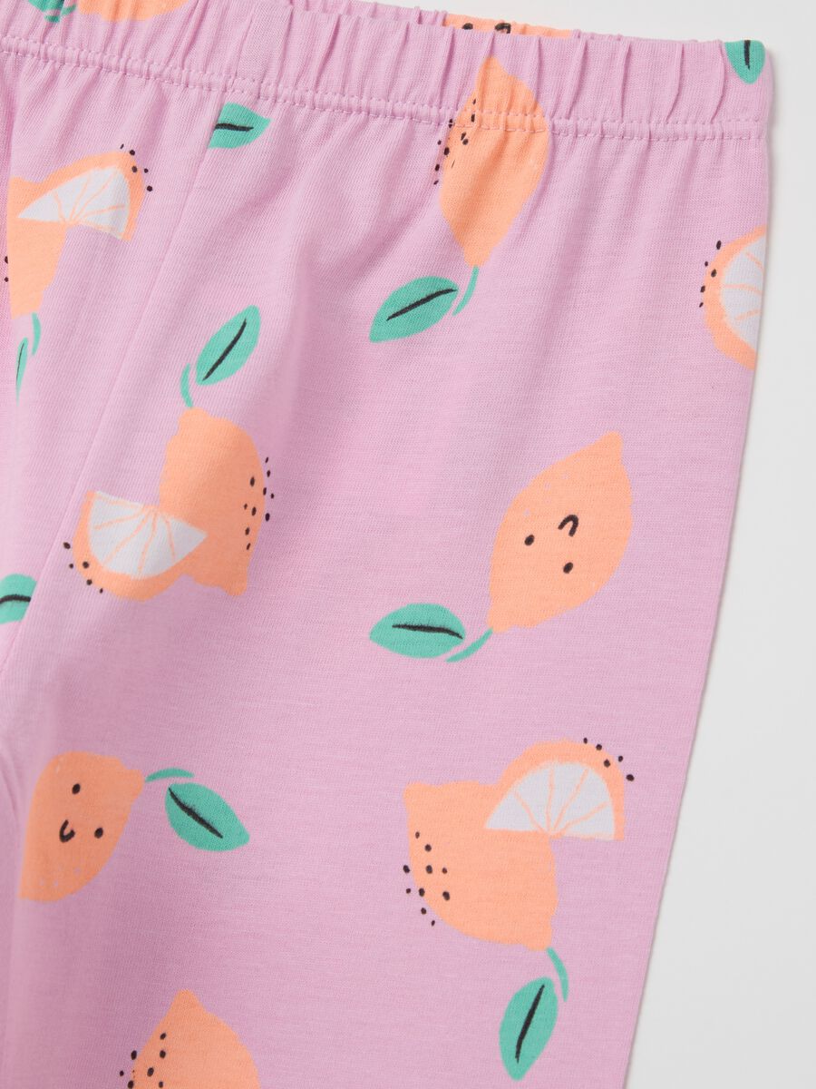 Cotton pyjamas with oranges print_3