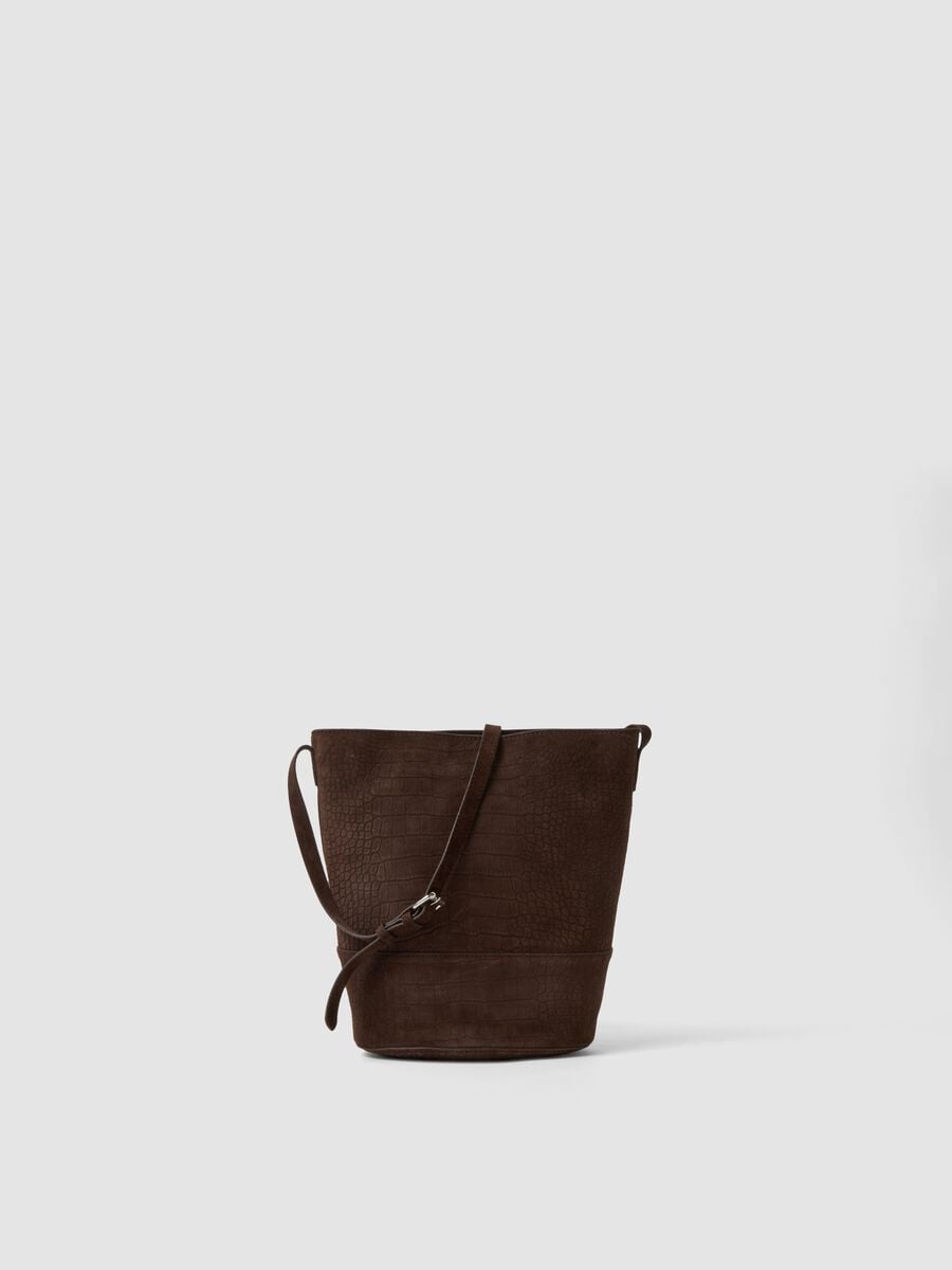 Borsa marrone in vera pelle_0