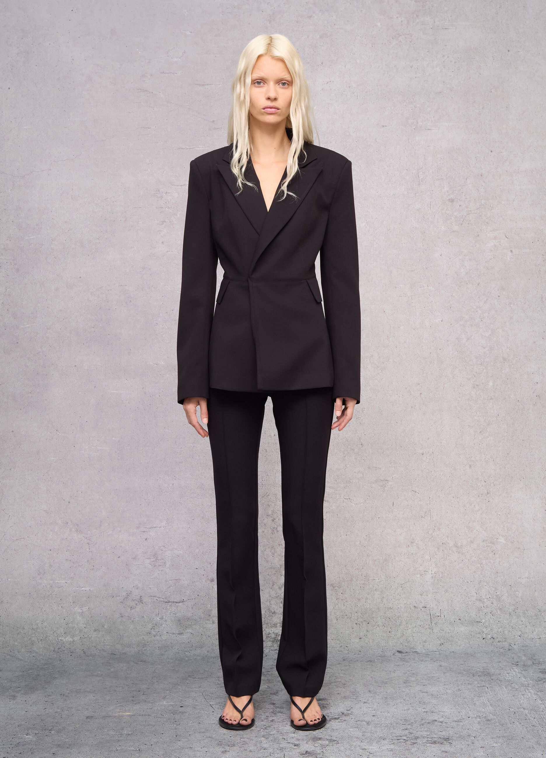 Formal Flare Trousers Black