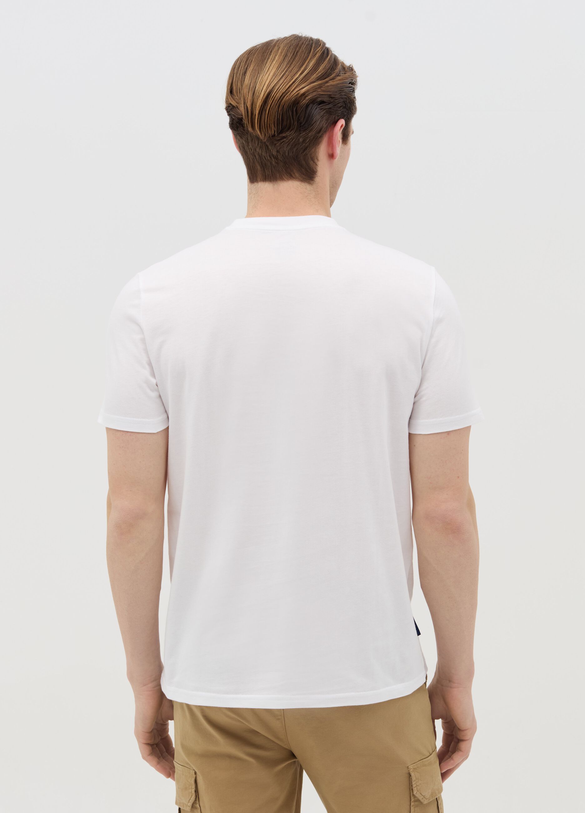 Cotton T-shirt with "Milano" print