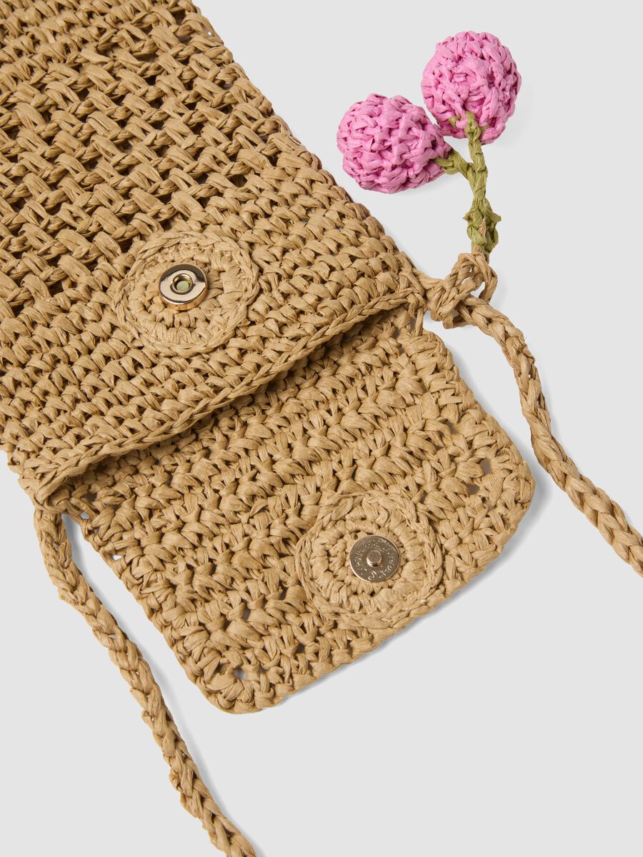 Phone case in pure beige paper fabric_2