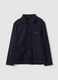 Blue wool-blend shacket with buttons and four pockets_0
