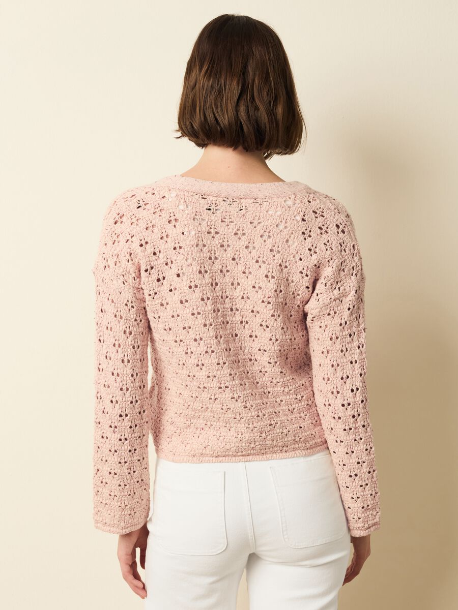 Crochet cardigan with V neck_3