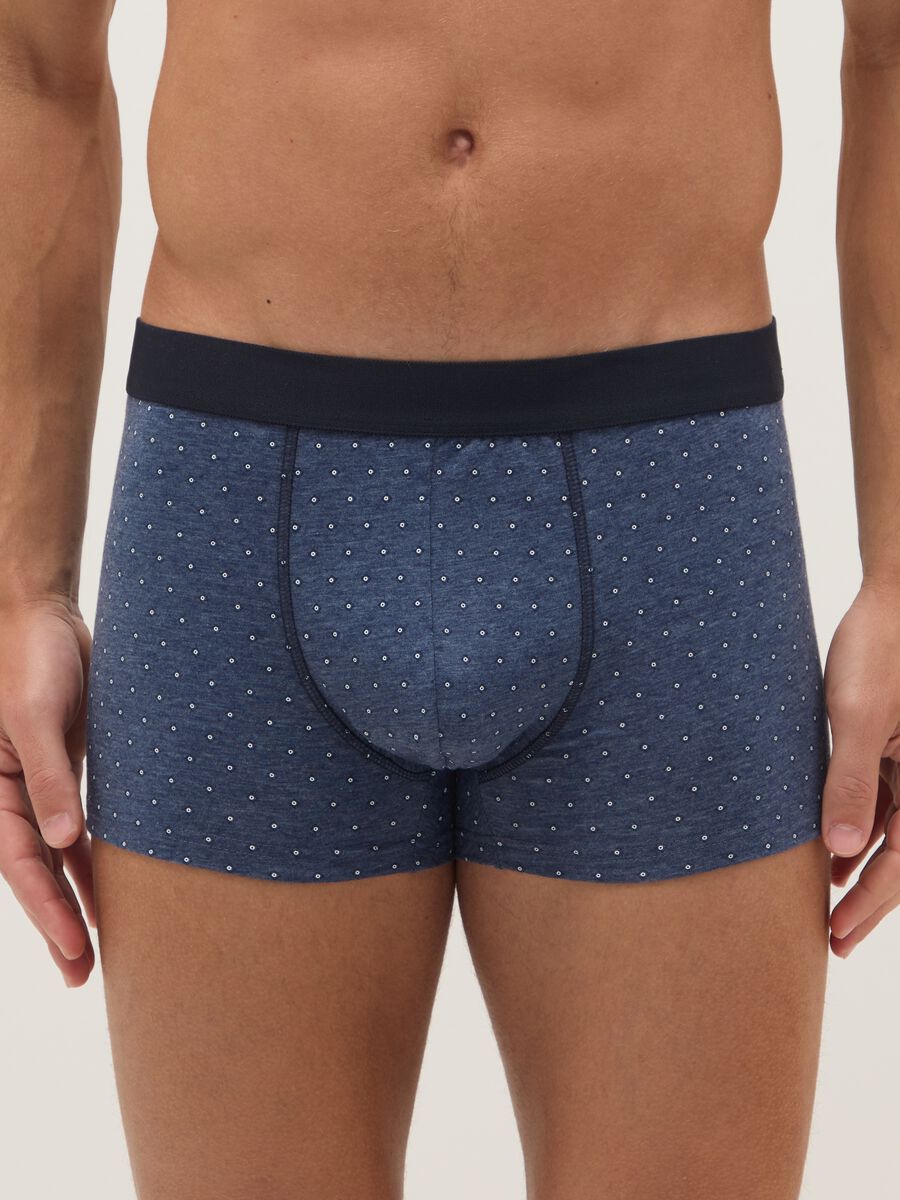 Multipack of Regular Fit Multicoloured Stretch Cotton Boxers_1