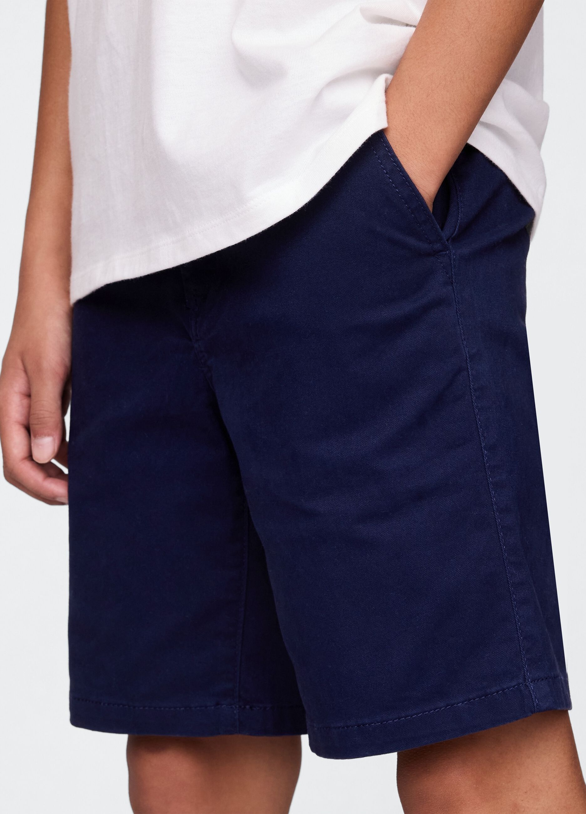 Casual Navy Blue Bermuda Shorts