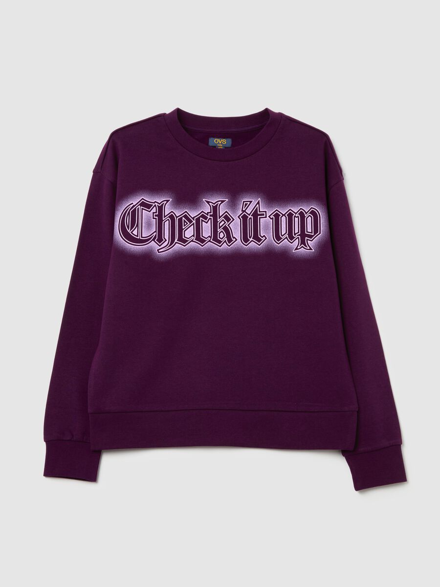 Sweatshirt with "Check it up" print_3