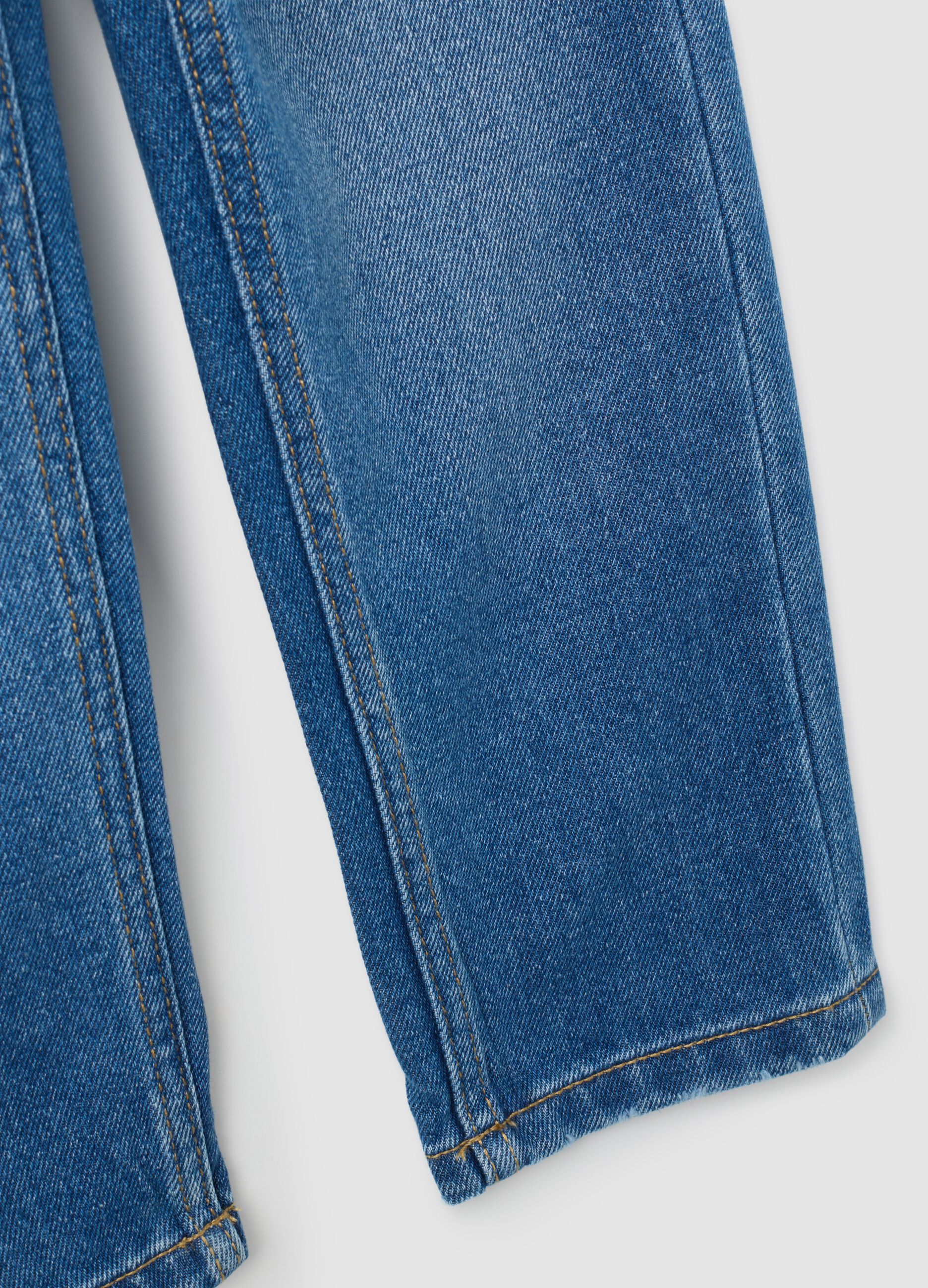 Jeans da bambino in misto cotone denim loose fit