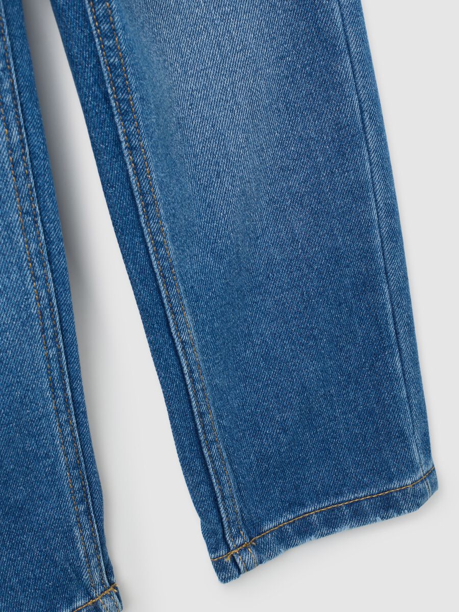 Jeans da bambino in misto cotone denim loose fit_2
