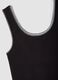 Black stretch cotton tank top with contrast trim, regular fit_5