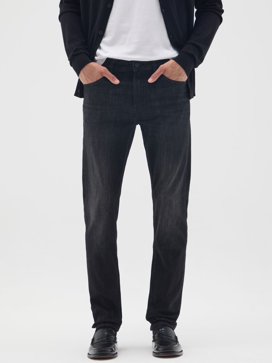 Black Denim Skinny Fit Jeans_1