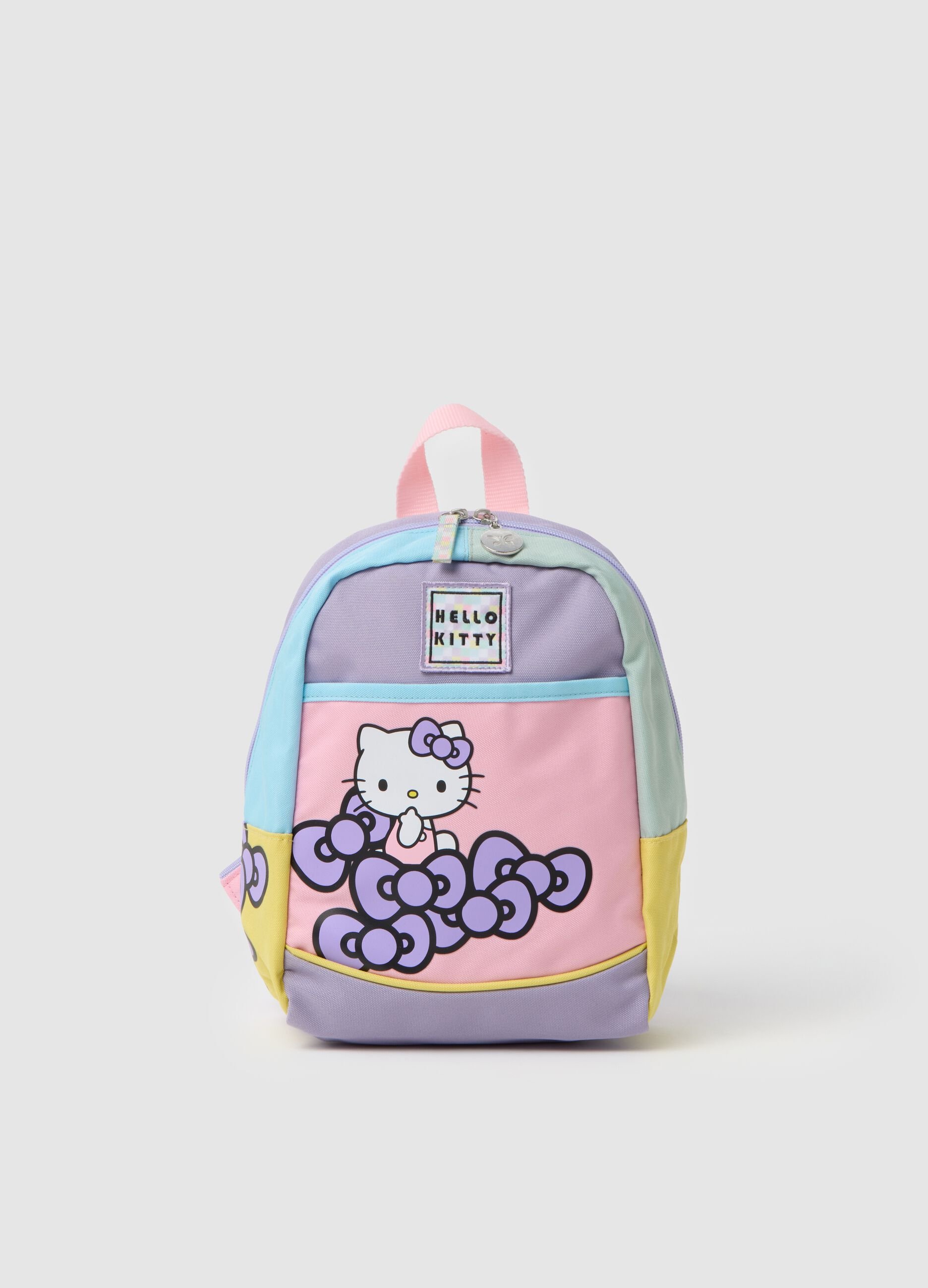 Multicolour girl backpack with Hello Kitty print