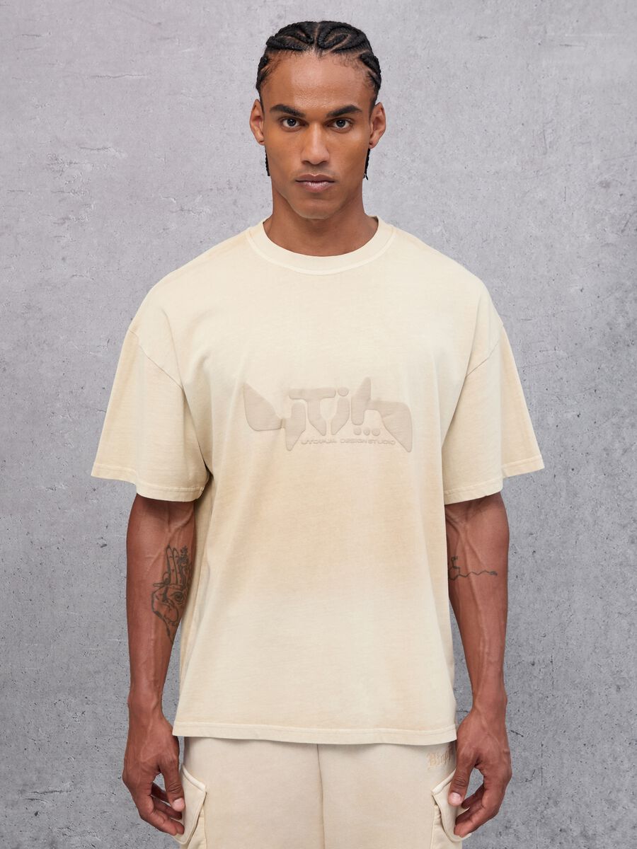 Sunfaded Graphic T-shirt Sand_1