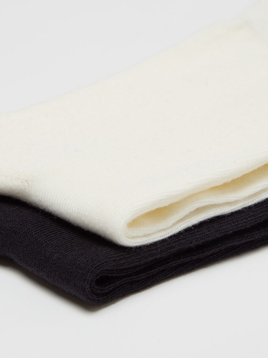 Two-pair pack short solid colour socks_2