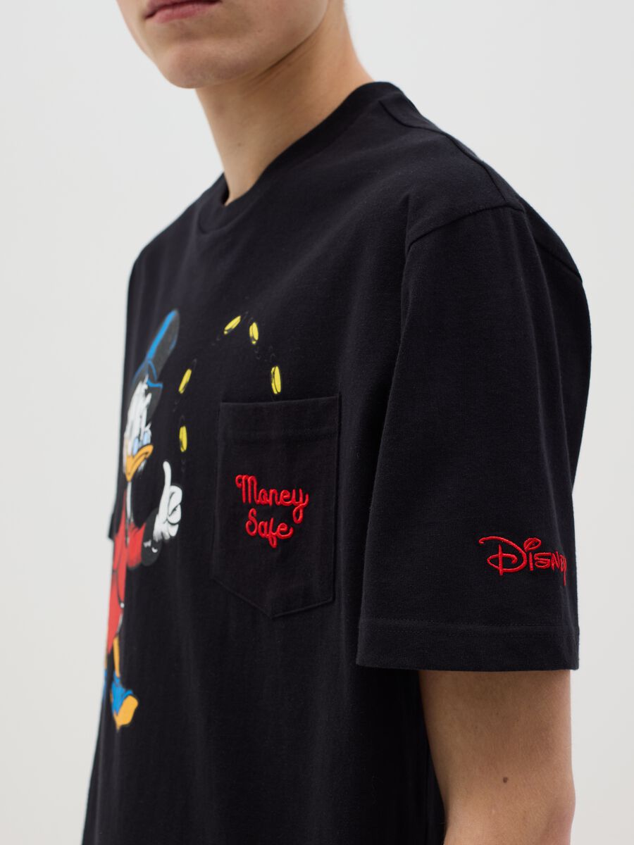 Black T-shirt with Disney Scrooge McDuck print_2