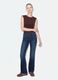 Brown stretch bodysuit with ruching, regular fit_2