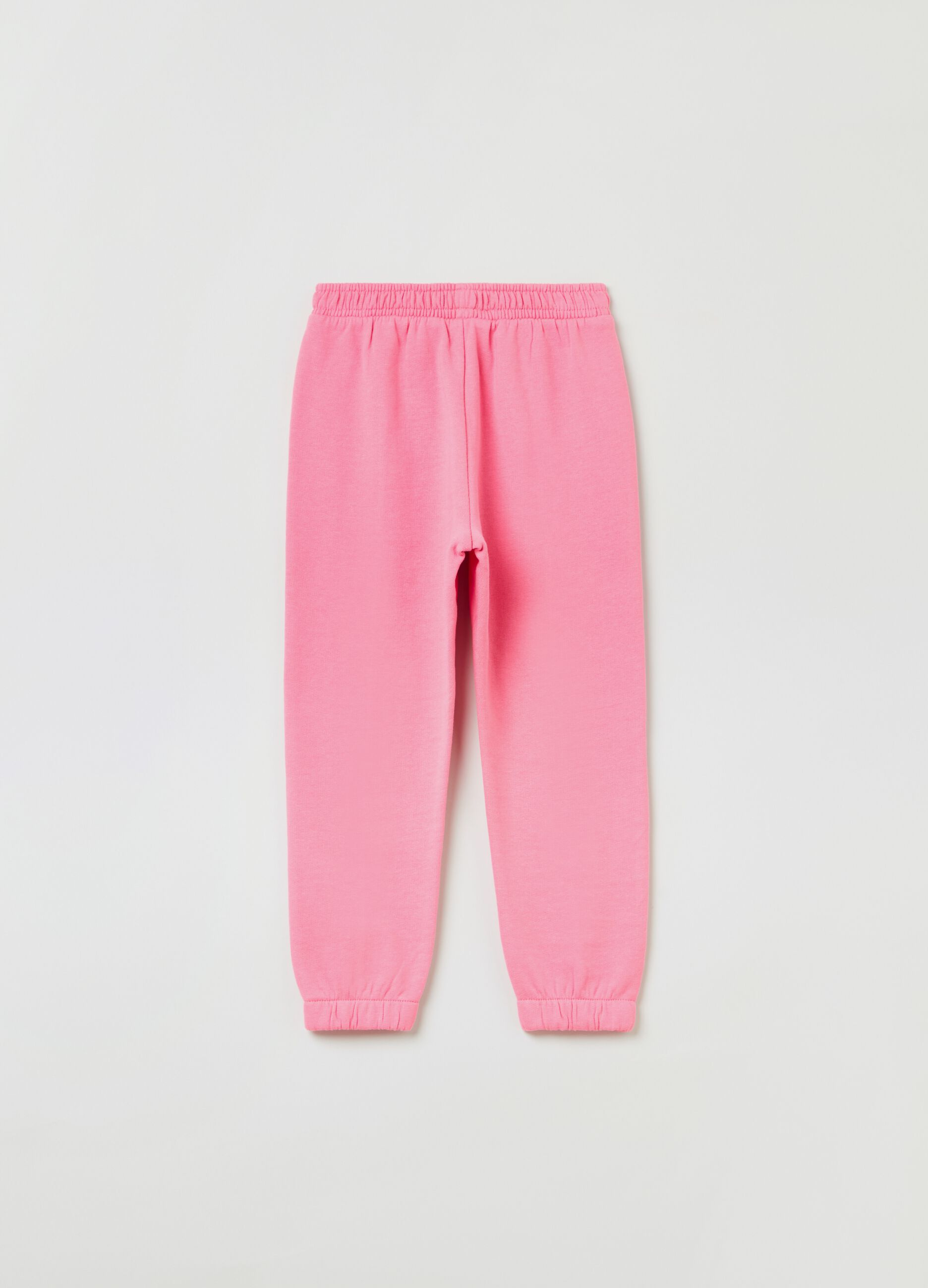 Plush joggers with embossed seams