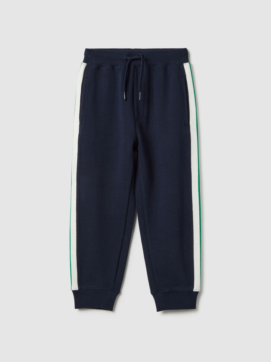 Multicolour striped cotton blend trousers for boys regular fit_3