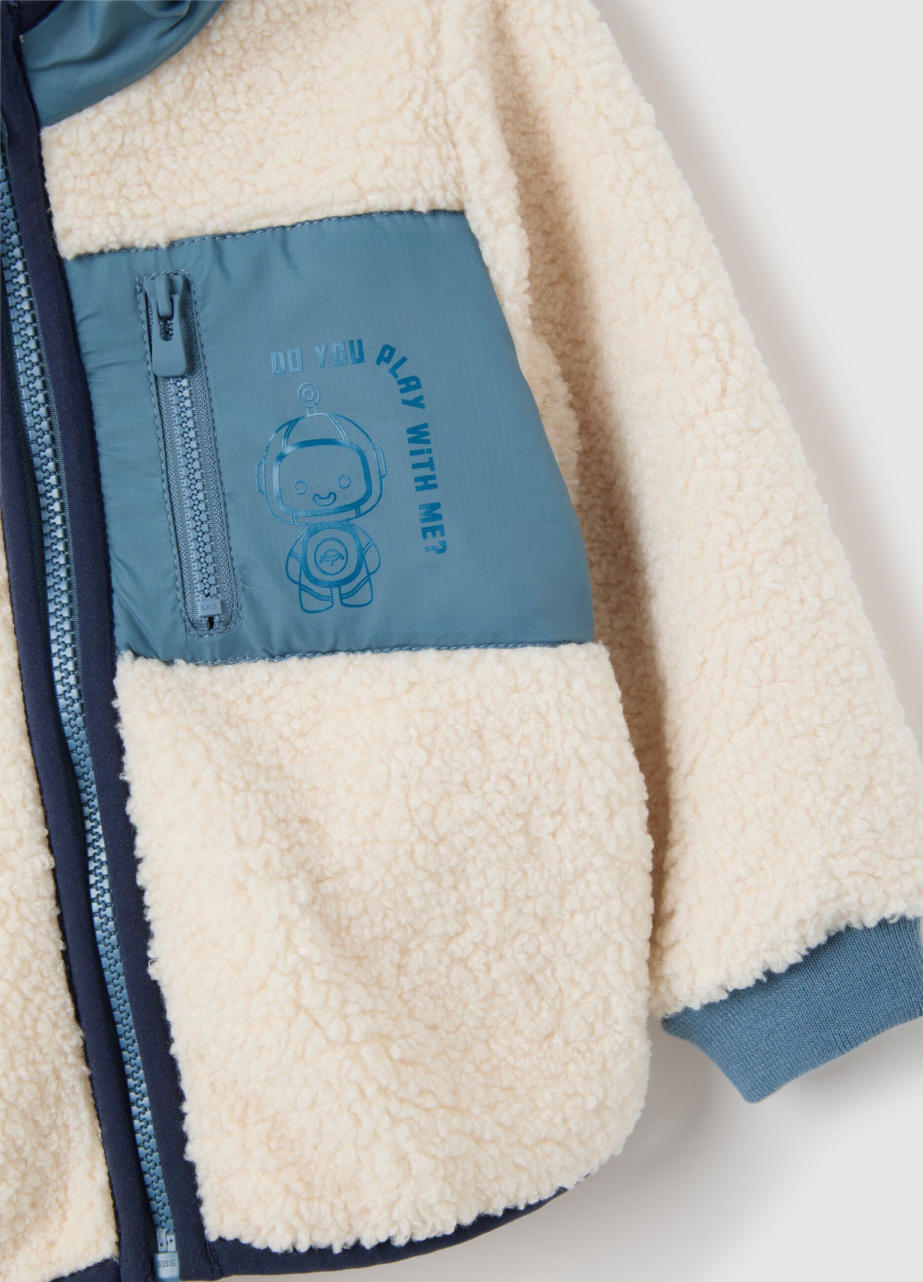 Multicolour Regular Fit Fleece Jacket for Kids