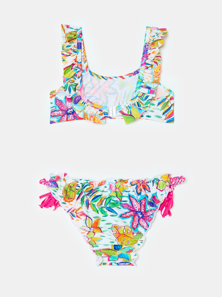 Bikini with multicoloured foliage print_1