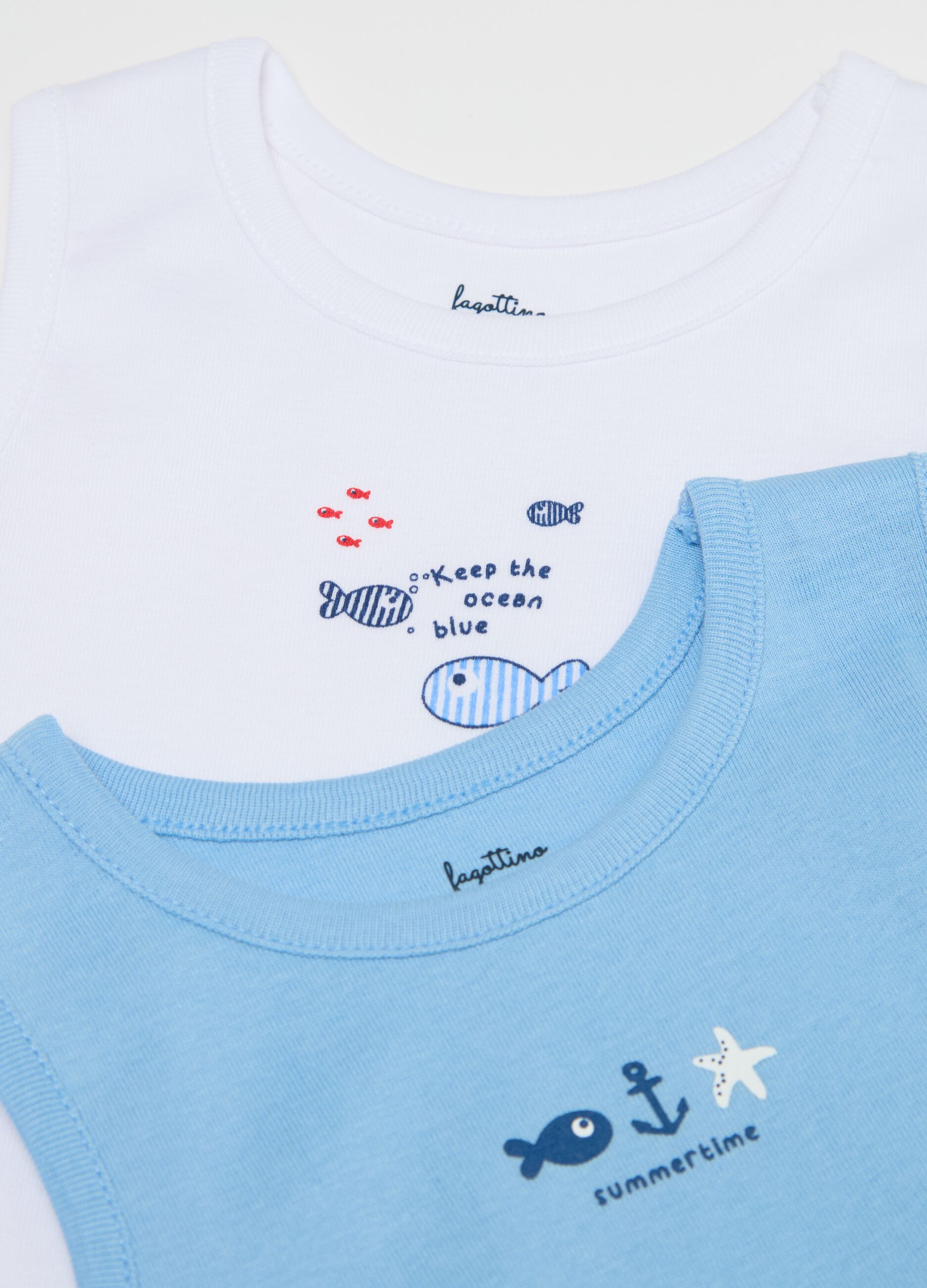 Three-pack bodysuits in organic cotton with print