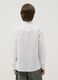Boy's white cotton-linen blend shirt with regular fit_2
