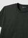 Grey mercerised pure cotton crew-neck T-shirt, regular fit_1