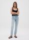 Women's regular fit light blue jeans in pure cotton_0