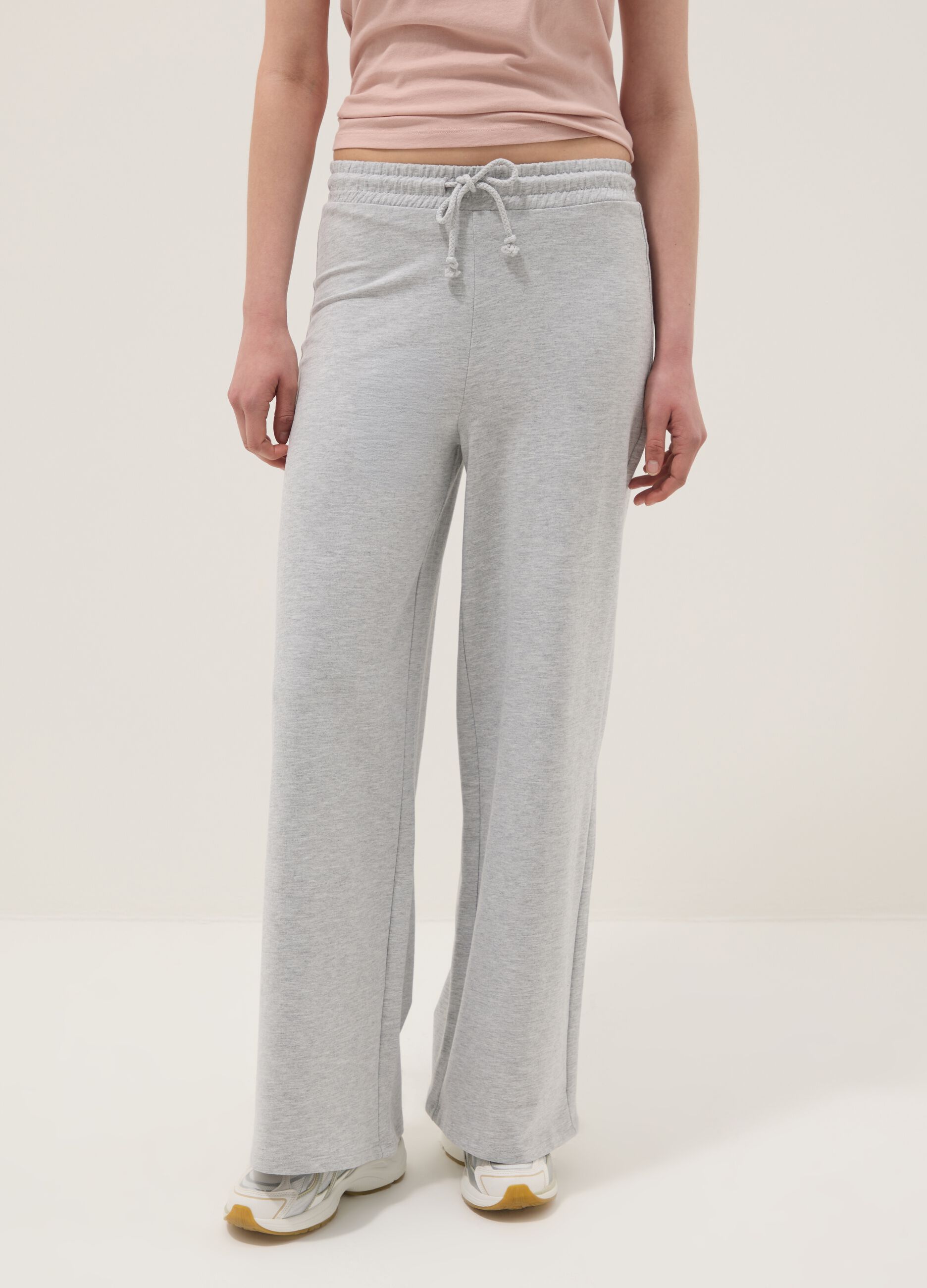 Grey pure cotton baggy jogger trousers