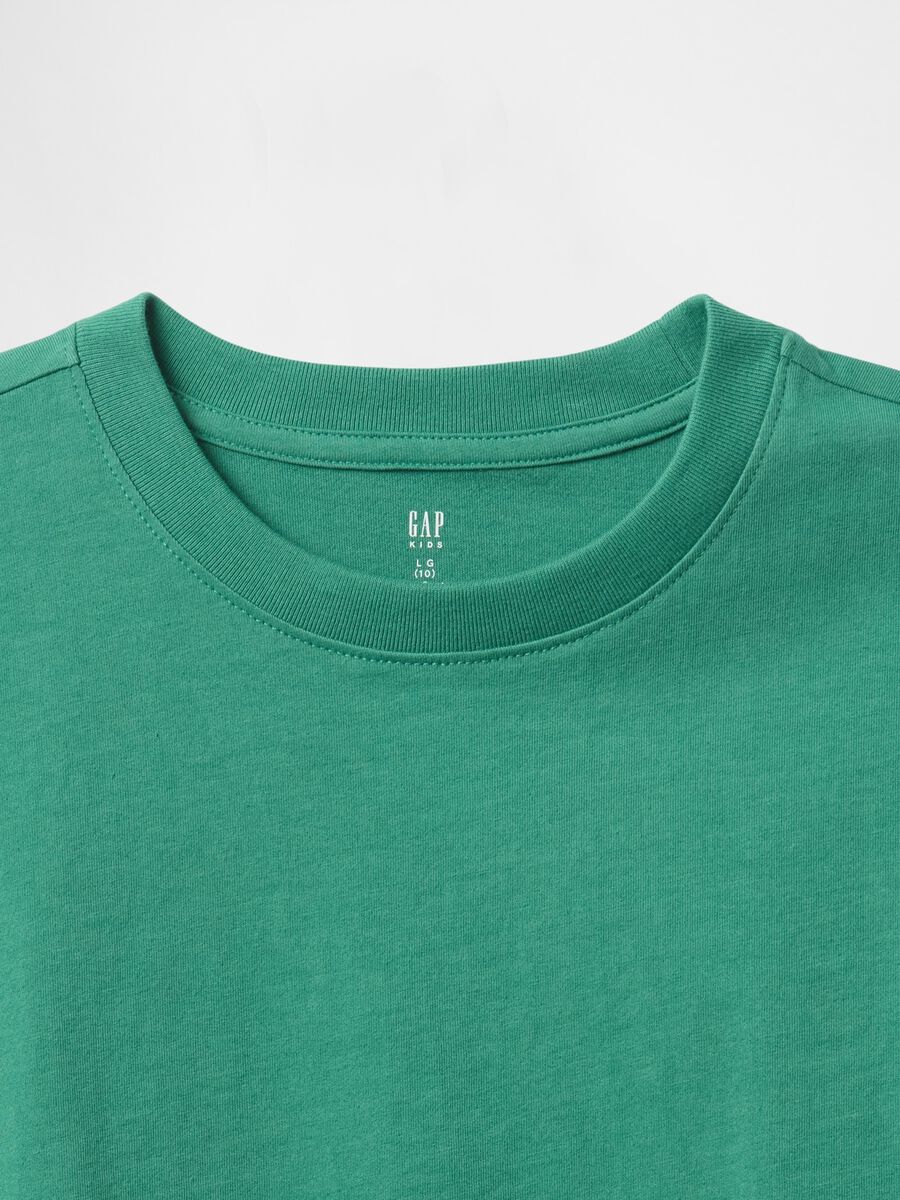 Green Cotton Short Sleeve T-shirt_1