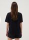 Black short-sleeved pure cotton T-shirt with graphic print_3