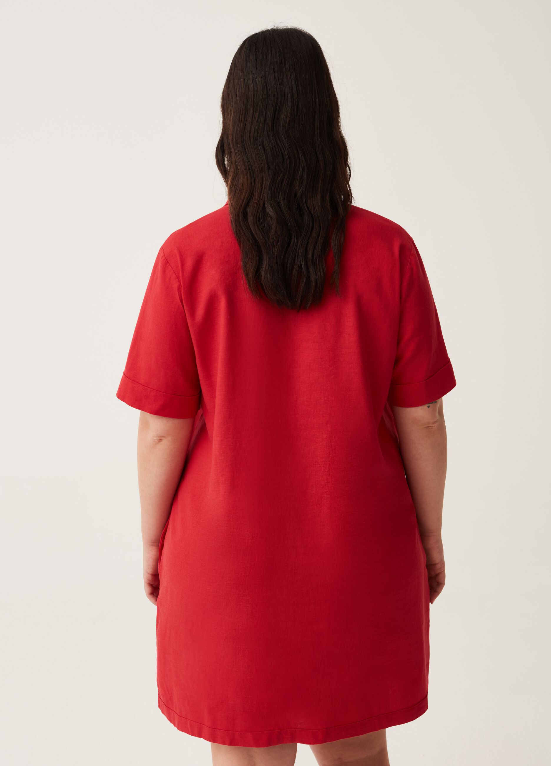Abito corto con scollo a polo Curvy MYA_2