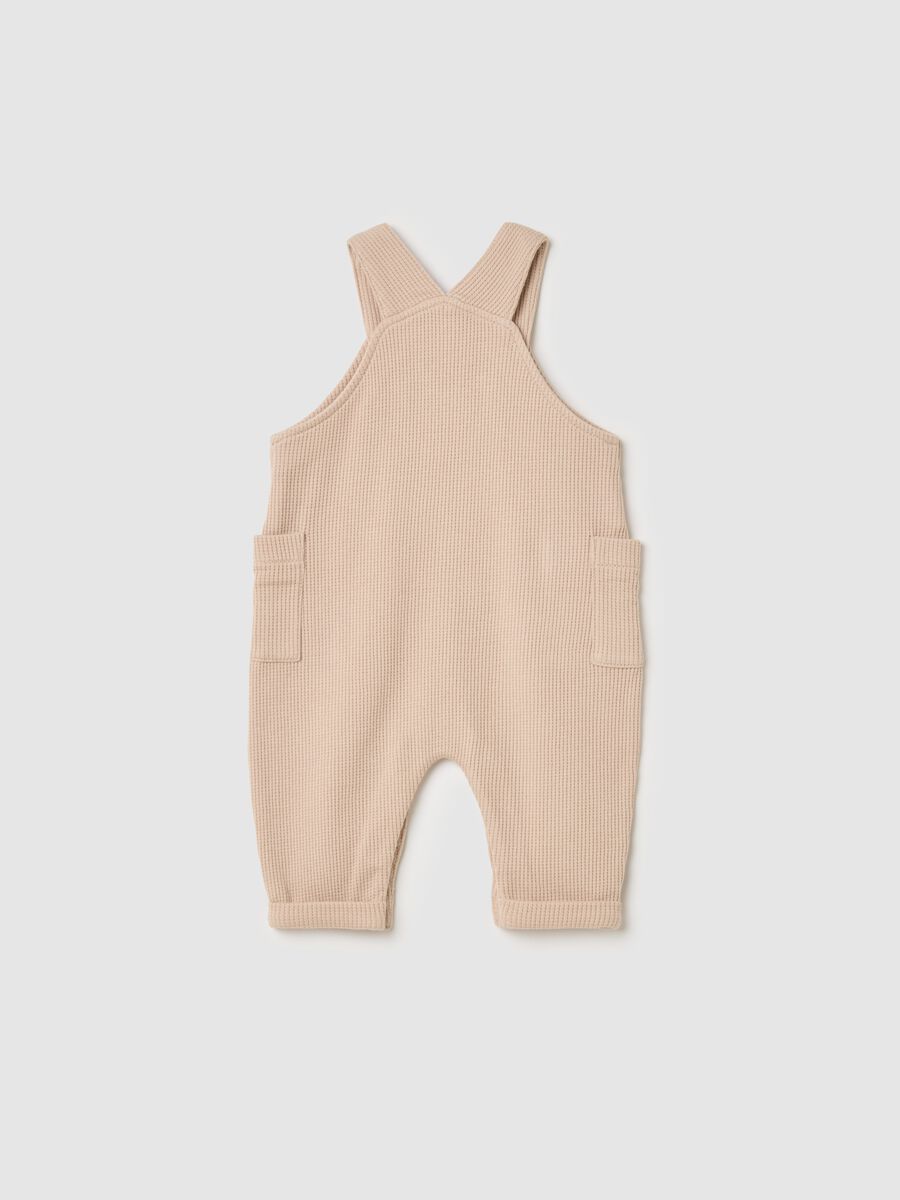 Waffle dungarees with koala patch_1