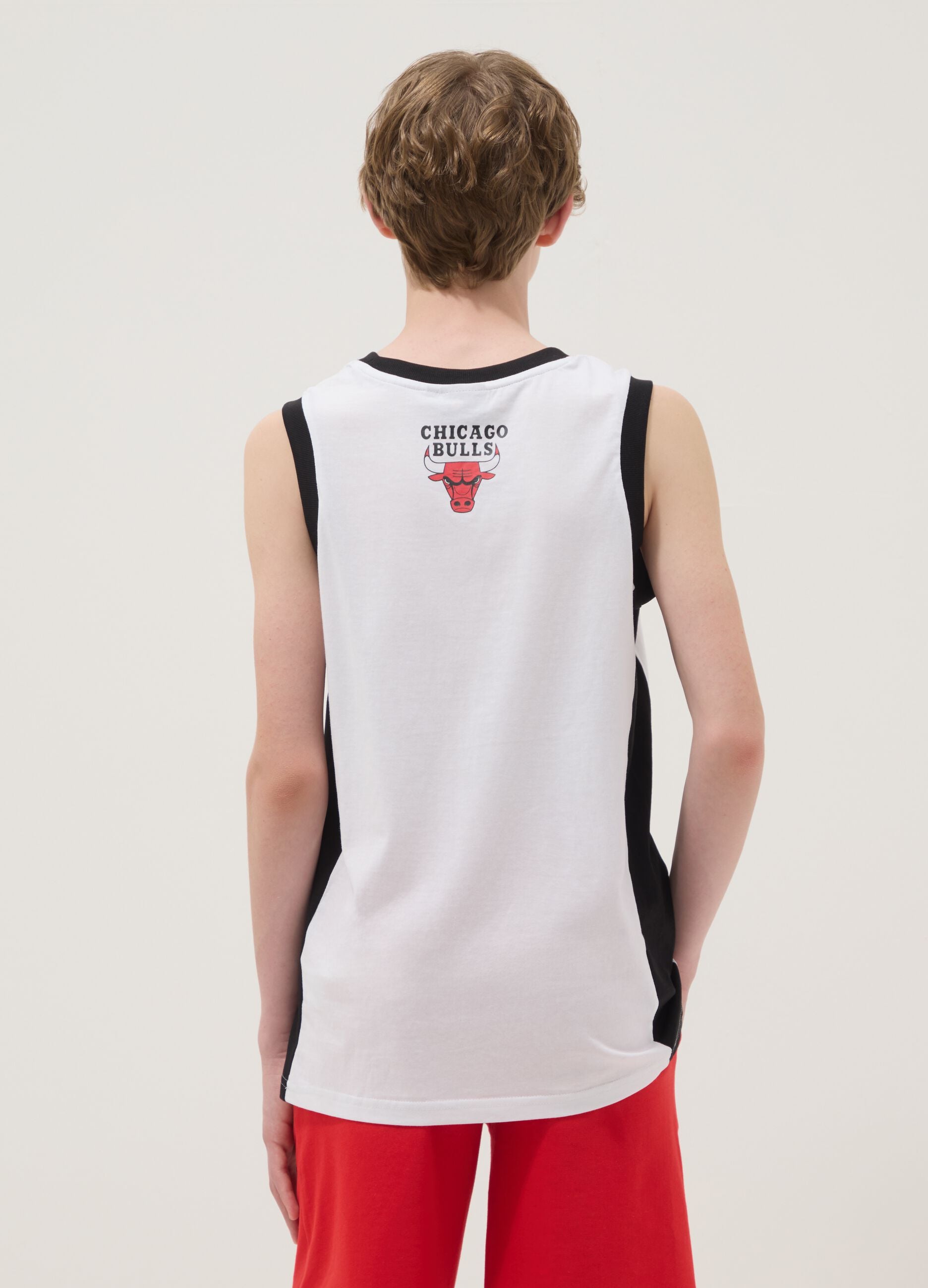 White pure cotton vest top