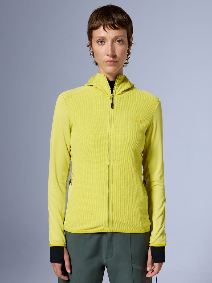 Full zip waffle fleece hoodie ALTAVIA WITH DEBORAH COMPAGNONI_1