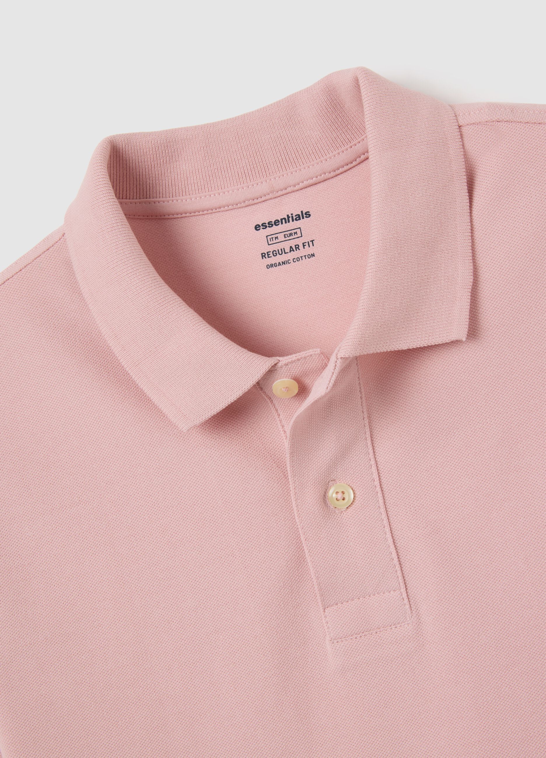 Men's pink pure cotton polo shirt regular fit