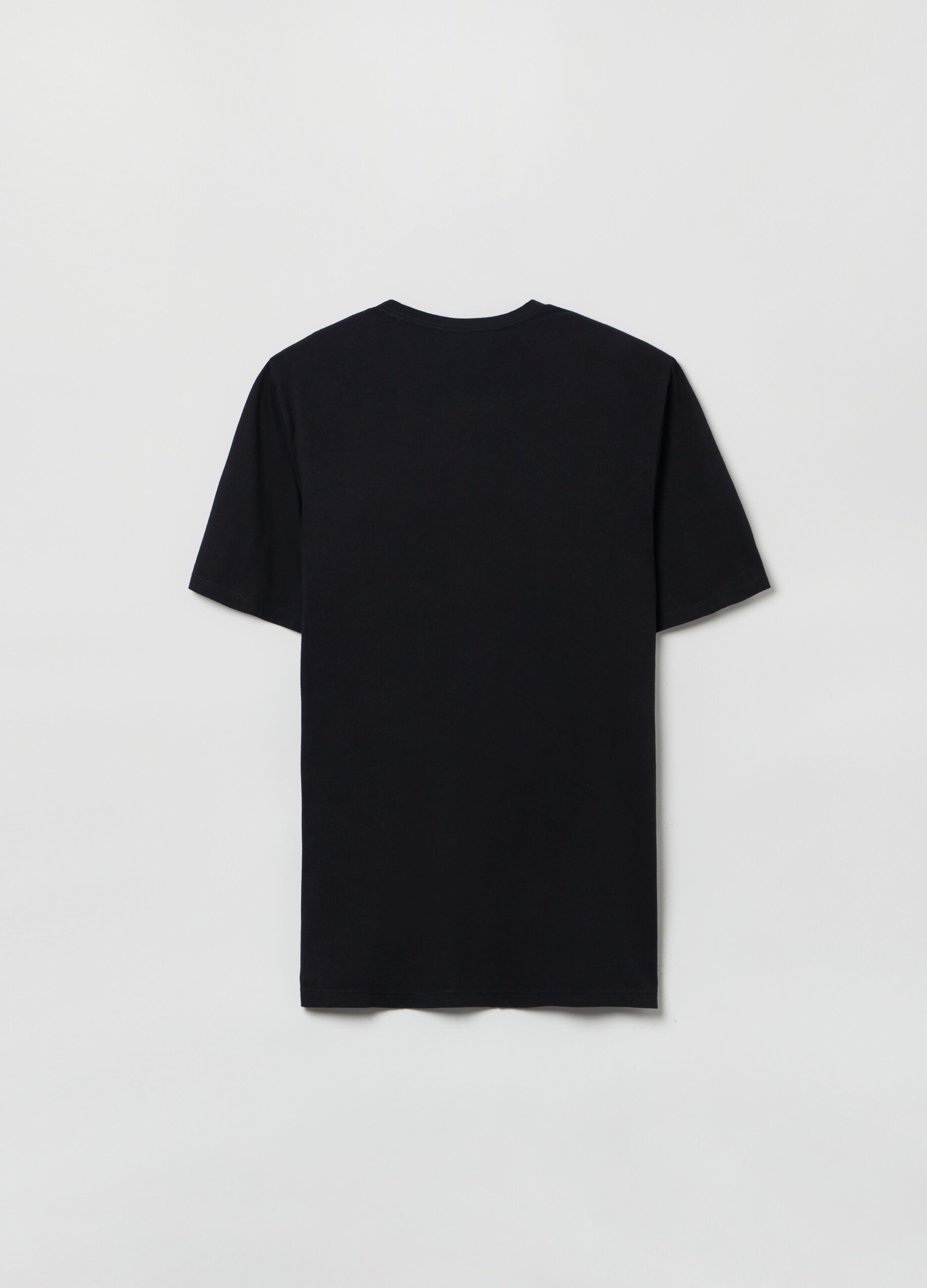 Cotton T-shirt with round neck