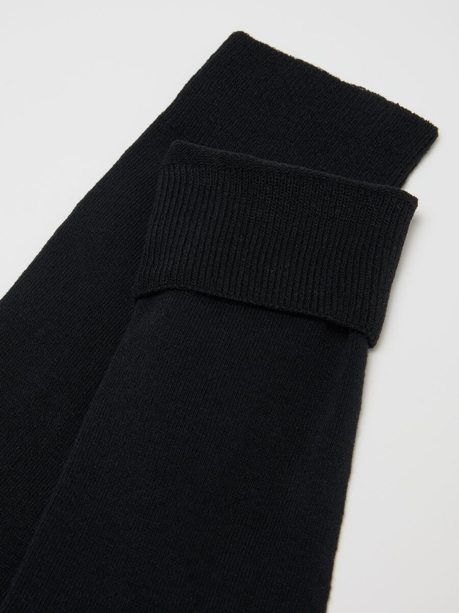 Bipack calze in misto cotone nere elasticizzate_2