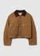 Brown pure cotton regular fit jacket_5