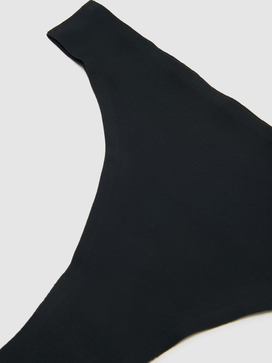 Black Stretch Fabric Briefs_5